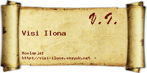 Visi Ilona névjegykártya