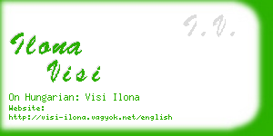 ilona visi business card